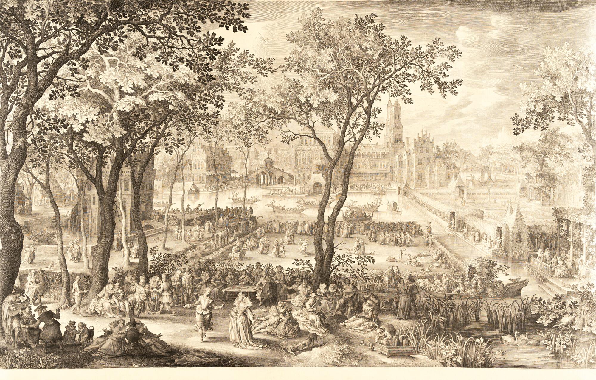 Nicolaes de Bruyn - Ländliches Fest in einem Schlosspark