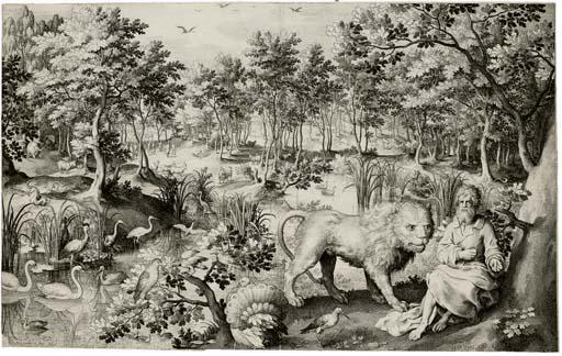 Nicolaes de Bruyn - St. Jerome in a Landscape