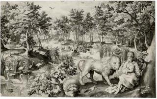 Nicolaes de Bruyn - St. Jerome in a Landscape