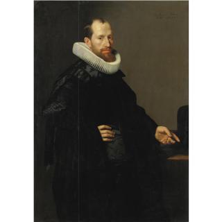 Nicolaes Eliasz. Pickenoy - Portrait Of A Gentleman, Three Quarter Length, At The Age Of Thirty-Six