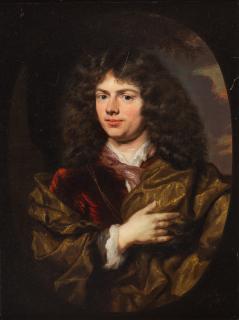 Nicolaes Maes - Bildnis eines vornehmen Herrn in rotem Rock in Halbfigur