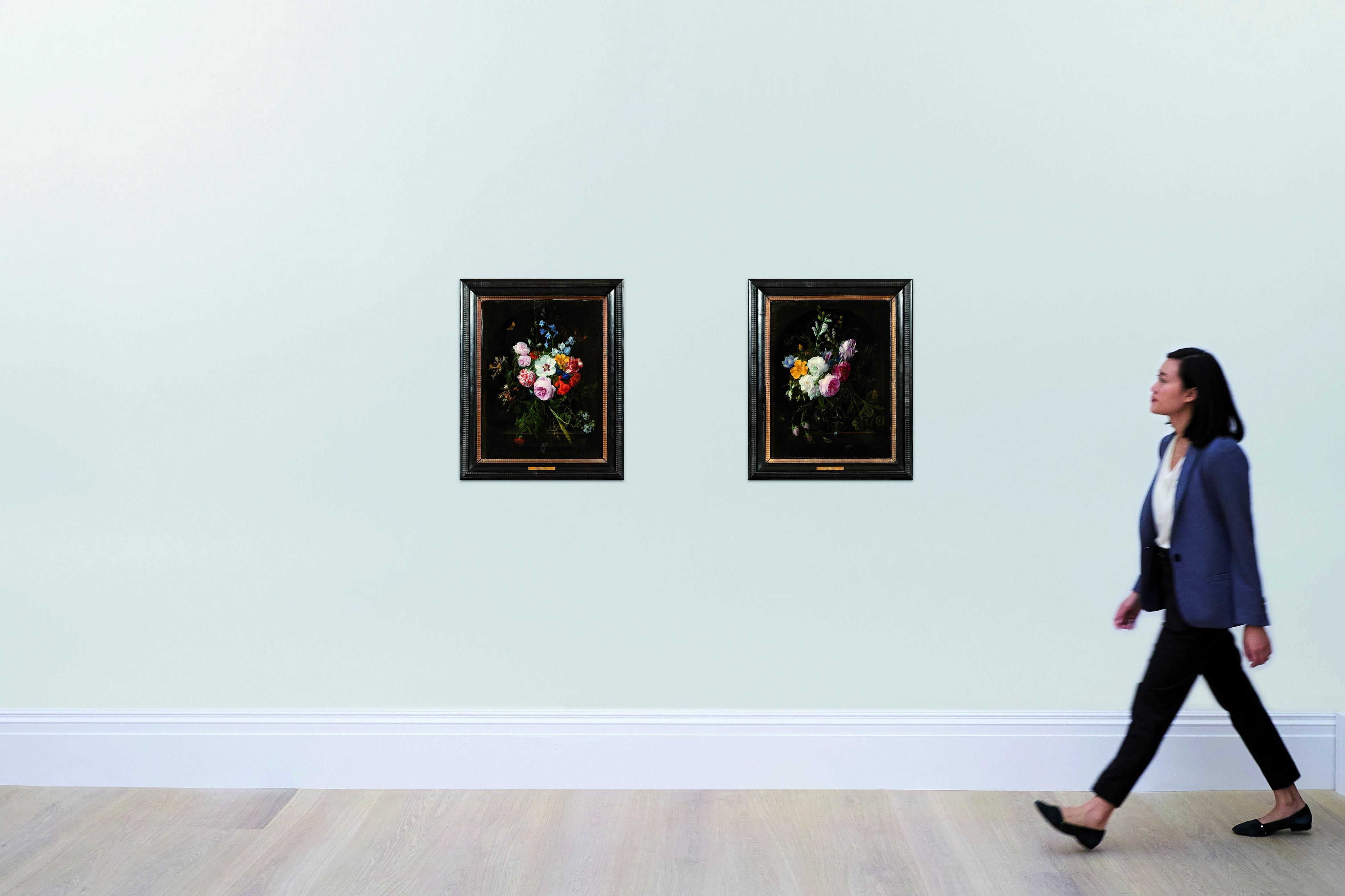 Nicolaes Van Verendael - Still Lifes With Flowers In A Crystal Vase