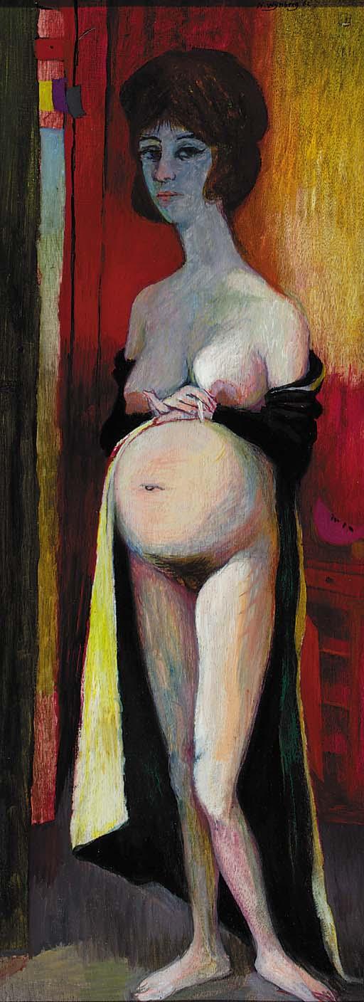 Nicolaes Wijnberg - A pregnant woman