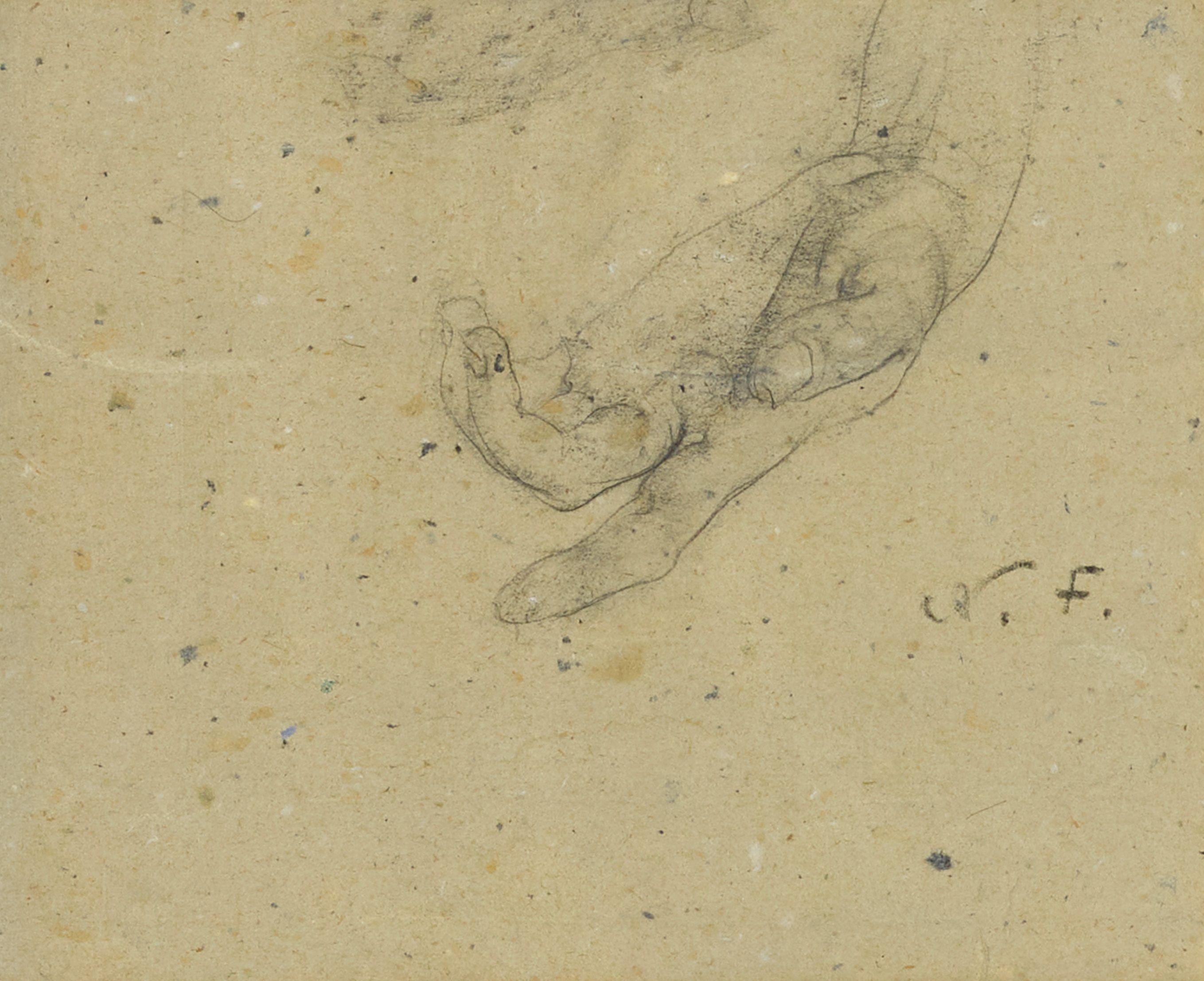 Nicolai Fechin - Hand of Alexandra and Figure study (a group of two)