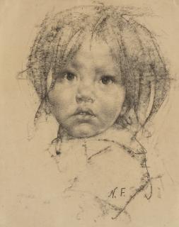 Nicolai Fechin - Indian Girl with Bangs