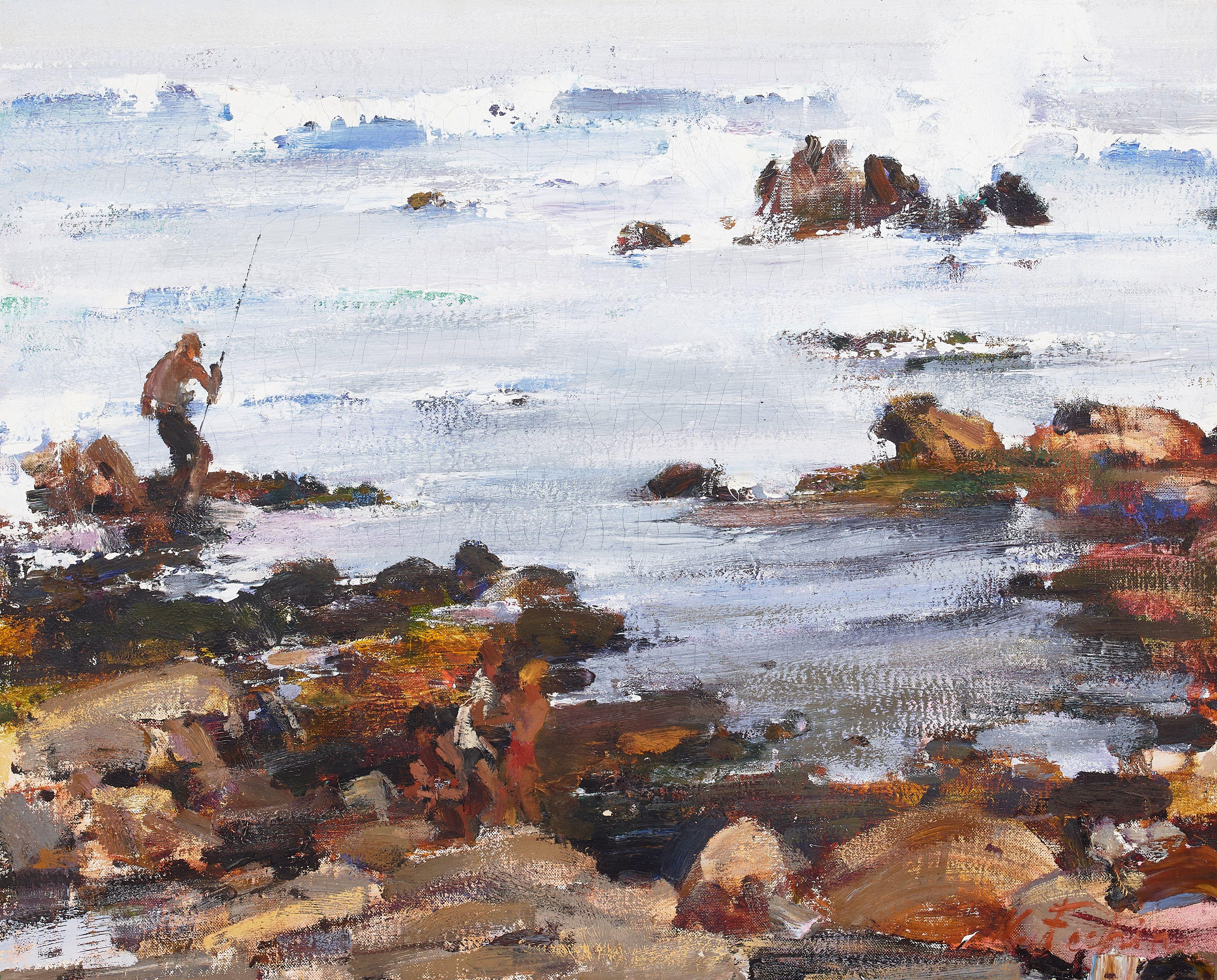 Nicolai Fechin - Monterey Bay Seascape 24 x 30 in. framed 29 x 34 1/2 in.