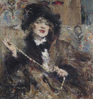 Nicolai Fechin - Portrait of Mademoiselle Podbelskaya