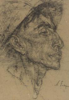 Nicolai Ivanovich Fechin - Study of A Mexican Man In Profile