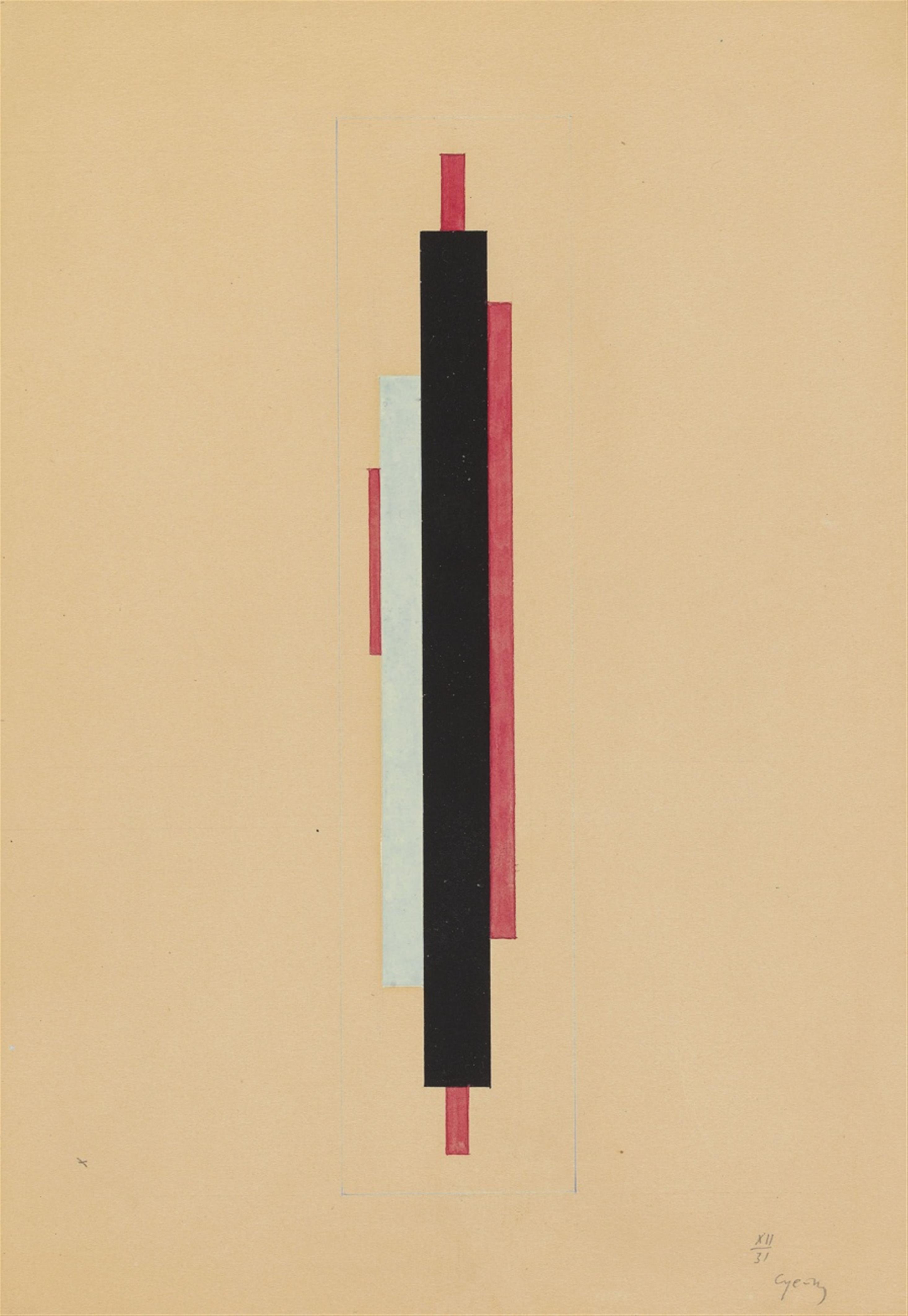 Nicolaij Michailowitsch Suetin - Suprematistische Komposition