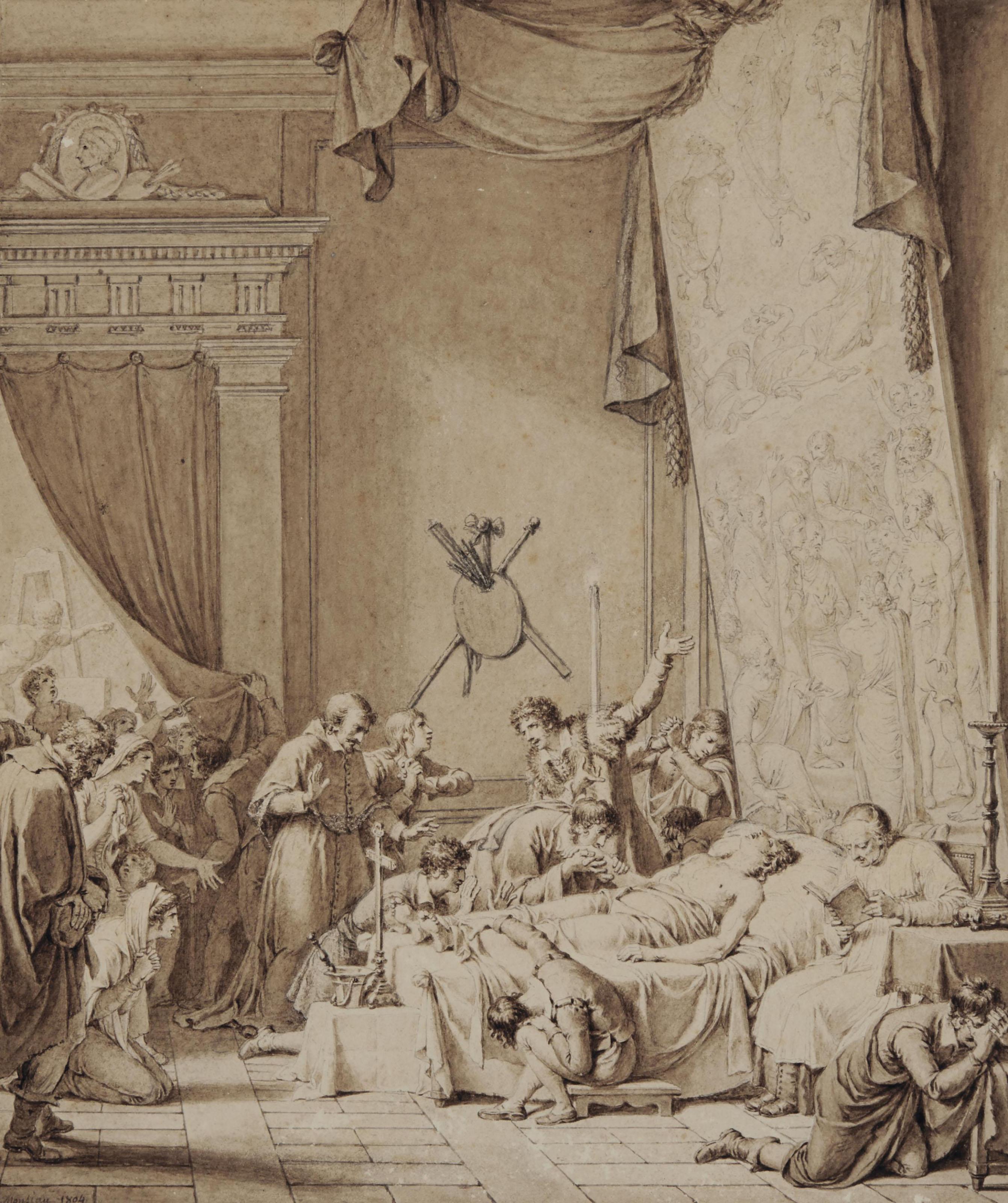 Nicolas-André Monsiau - La Mort De Raphaël