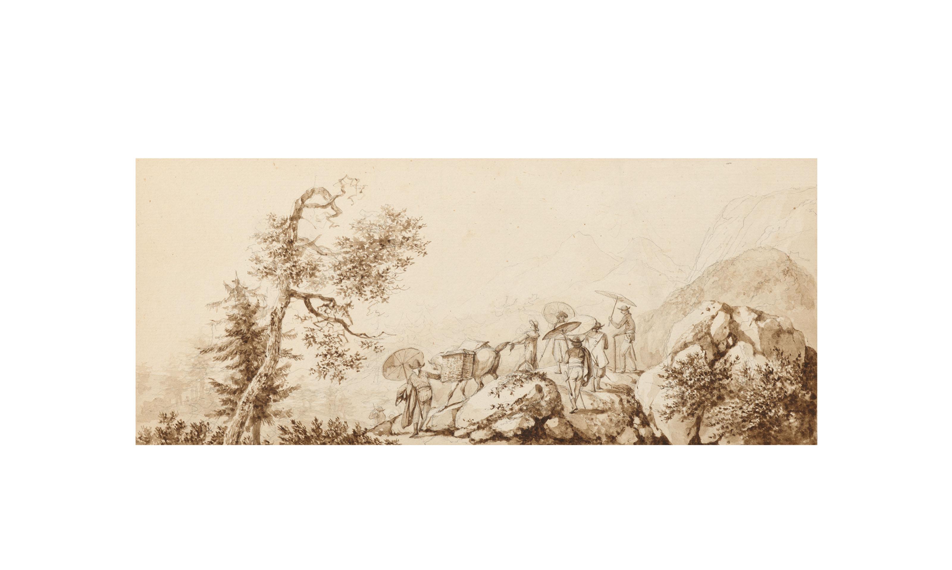 Nicolas-Antoine Taunay - Nicolas-Antoine Taunay Et Ses Amis En Promenade Dans Les Alpes Suisses