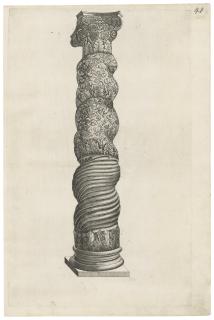 Nicolas Beatrizet - Column for the Baldacchino, or Solomonic Column, from: Speculum Romanae Magnificentiae