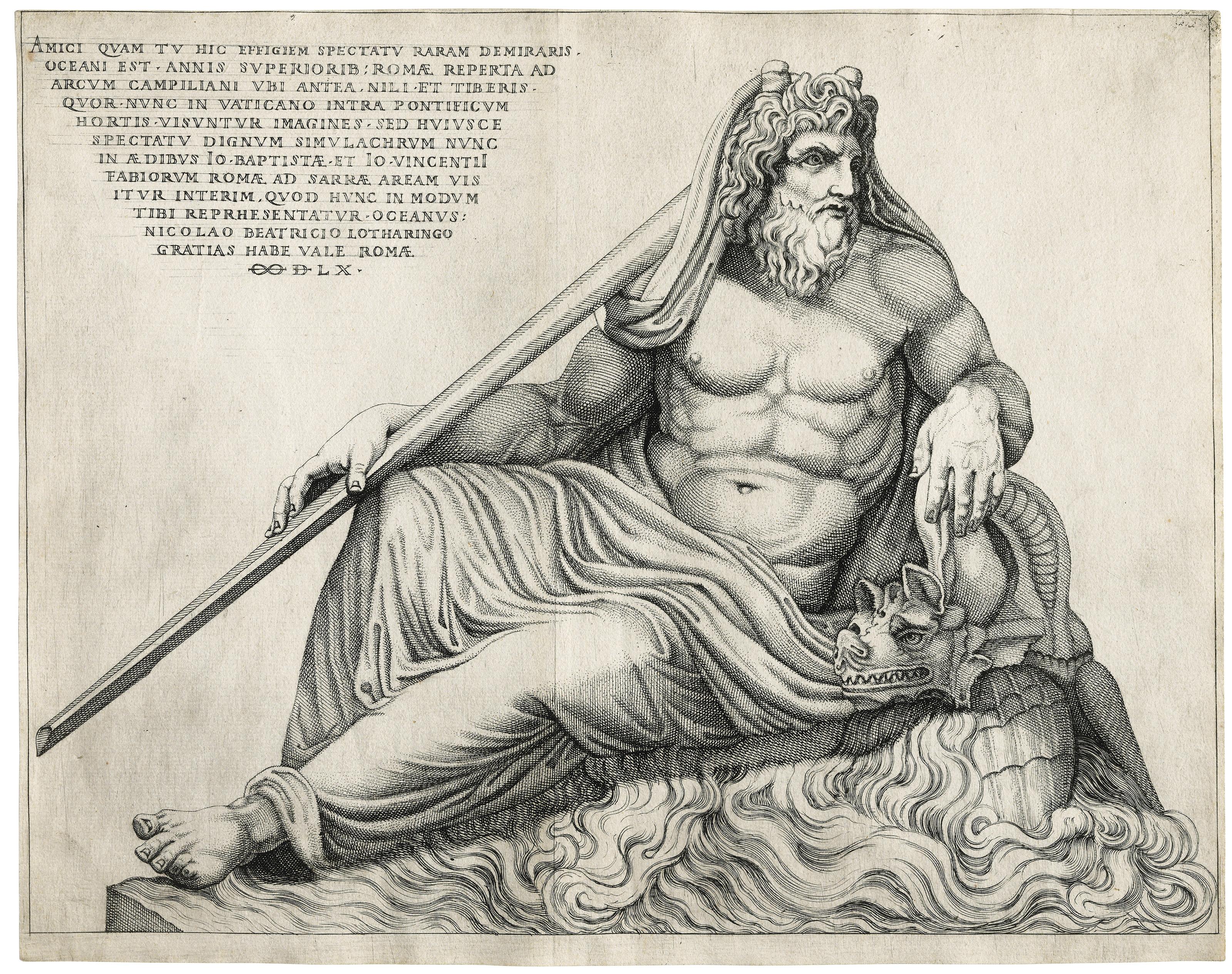 Nicolas Beatrizet - Two allegorical Figures