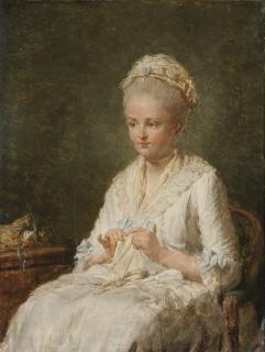 Nicolas-Bernard Lépicié - Portrait De Jeune Femme À Son Ouvrage, Dit Portrait De Madame Lagrenée