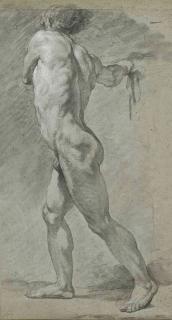 Nicolas-Bernard-Michel Lépicié - A standing male nude, seen in profile, turned to the right