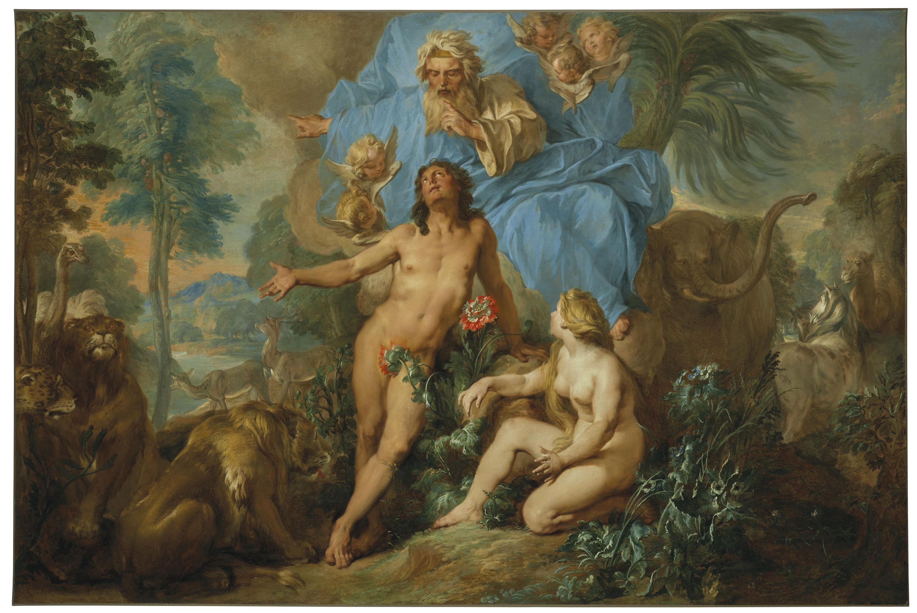 Nicolas Bertin - Adam et Ève chassés du jardin d\'Eden