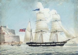 Nicolas Cammillieri of Malta - The British barque Anna Robertson of Scarborough leaving Malta