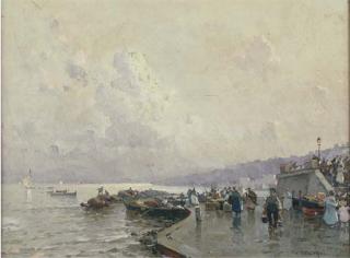 Nicolas de Corsi - Napoli, attesa al molo di Mergellina