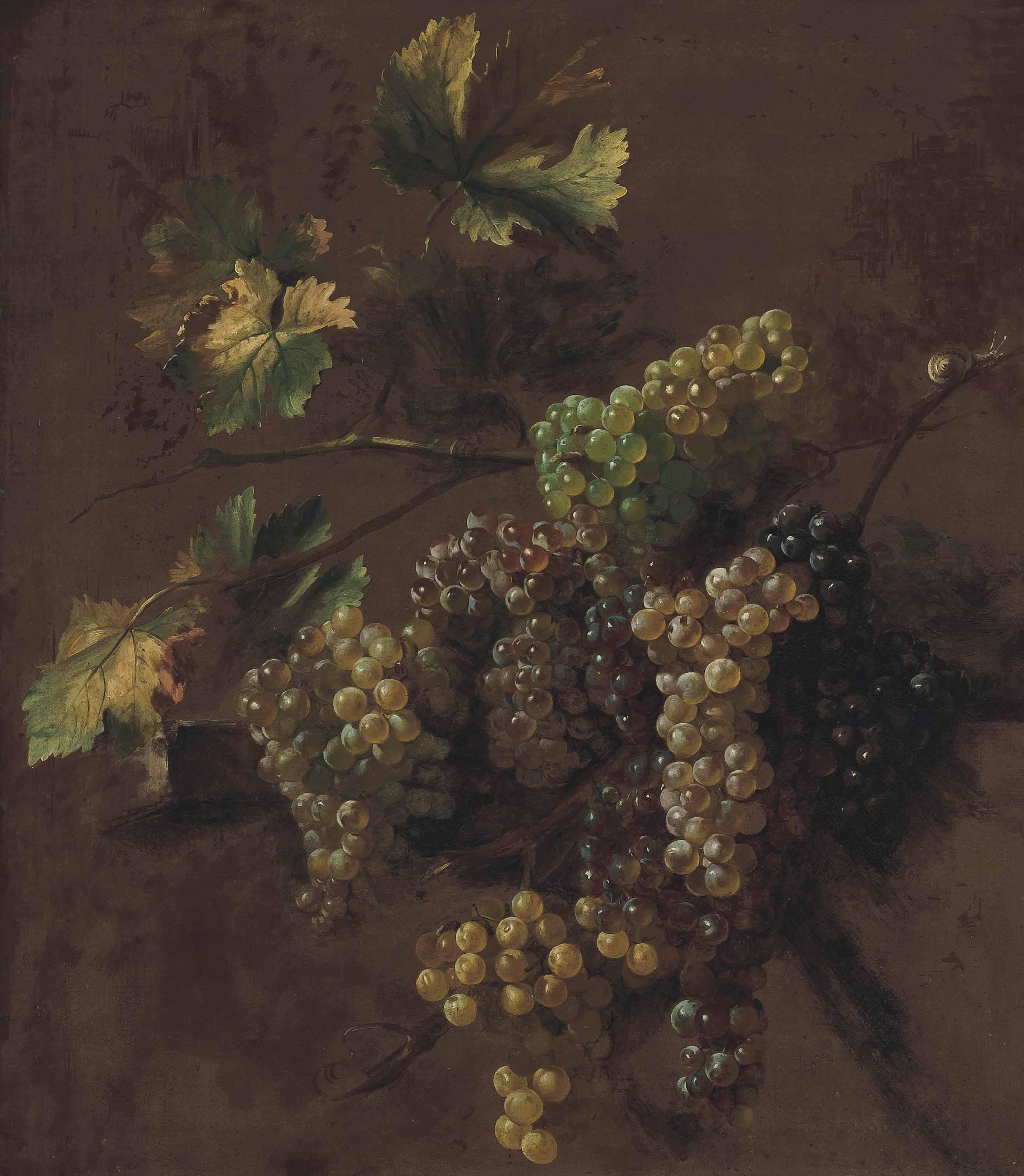 Nicolas De Largillière - Bunches Of Grapes - A Study