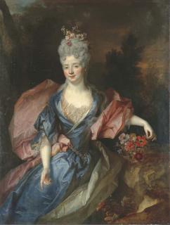 Nicolas de Largillierre - Portrait D\'Une Dame En Flore