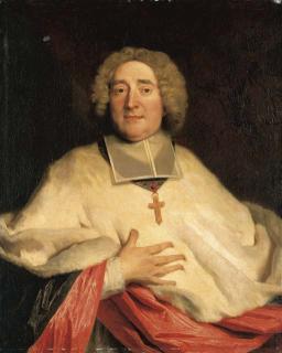 Nicolas de Largillierre - Portrait of a bishop, bust-length, in winter dress