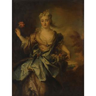 Nicolas De Largillierre - Portrait Of A Lady Three-Quarter Length