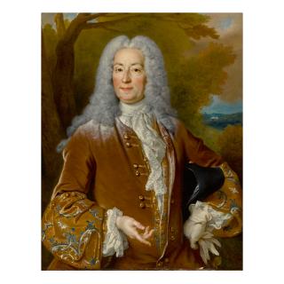 Nicolas De Largillierre - Portrait Of Nobleman With A Powdered Wig