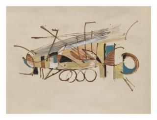 Nicolas de Staël - Étude de décoration du cabaret du théâtre des Champs-Elysées