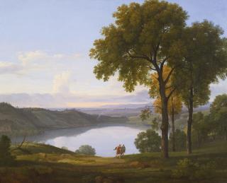 Nicolas-Didier Boguet - View Of Lake Nemi
