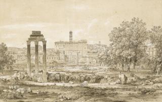 Nicolas-Didier Boguet - View Of The Roman Forum With The Temple Of Castor And Pollux View Of The Roman Forum With The Temple Of Saturn
