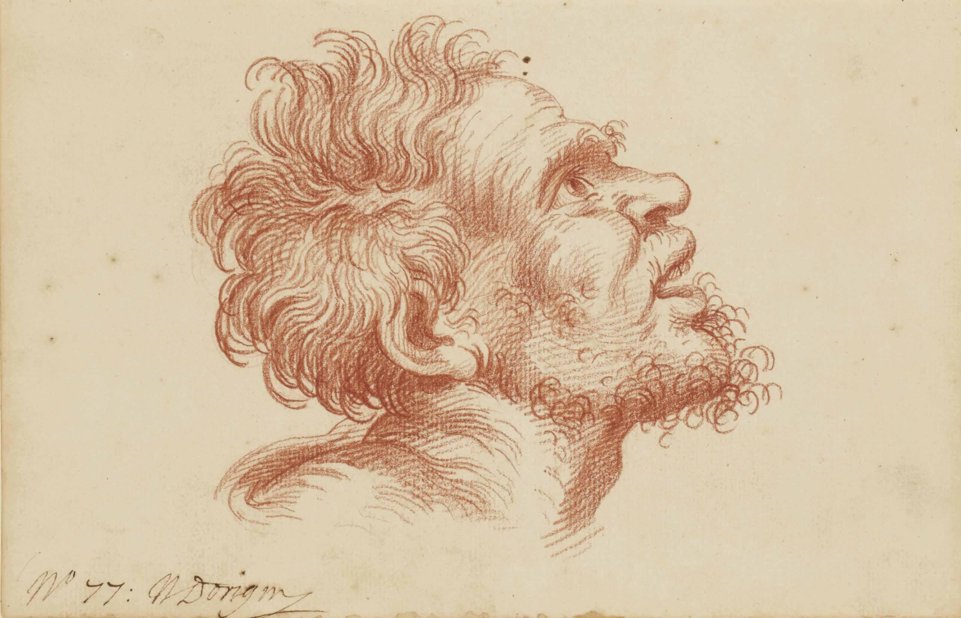 Nicolas Dorigny - Tête De Satyre, Vue De Profil