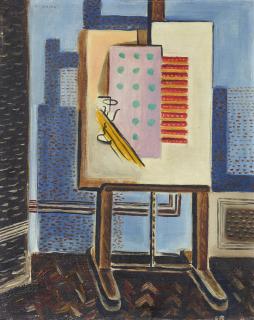 Nicolas Ghika - Interieur avec chevalet IV