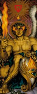 Nicolas Kalmakoff - L\'épée enflammée; and Monstre à Queue: two panels for the Chapelle Fortin