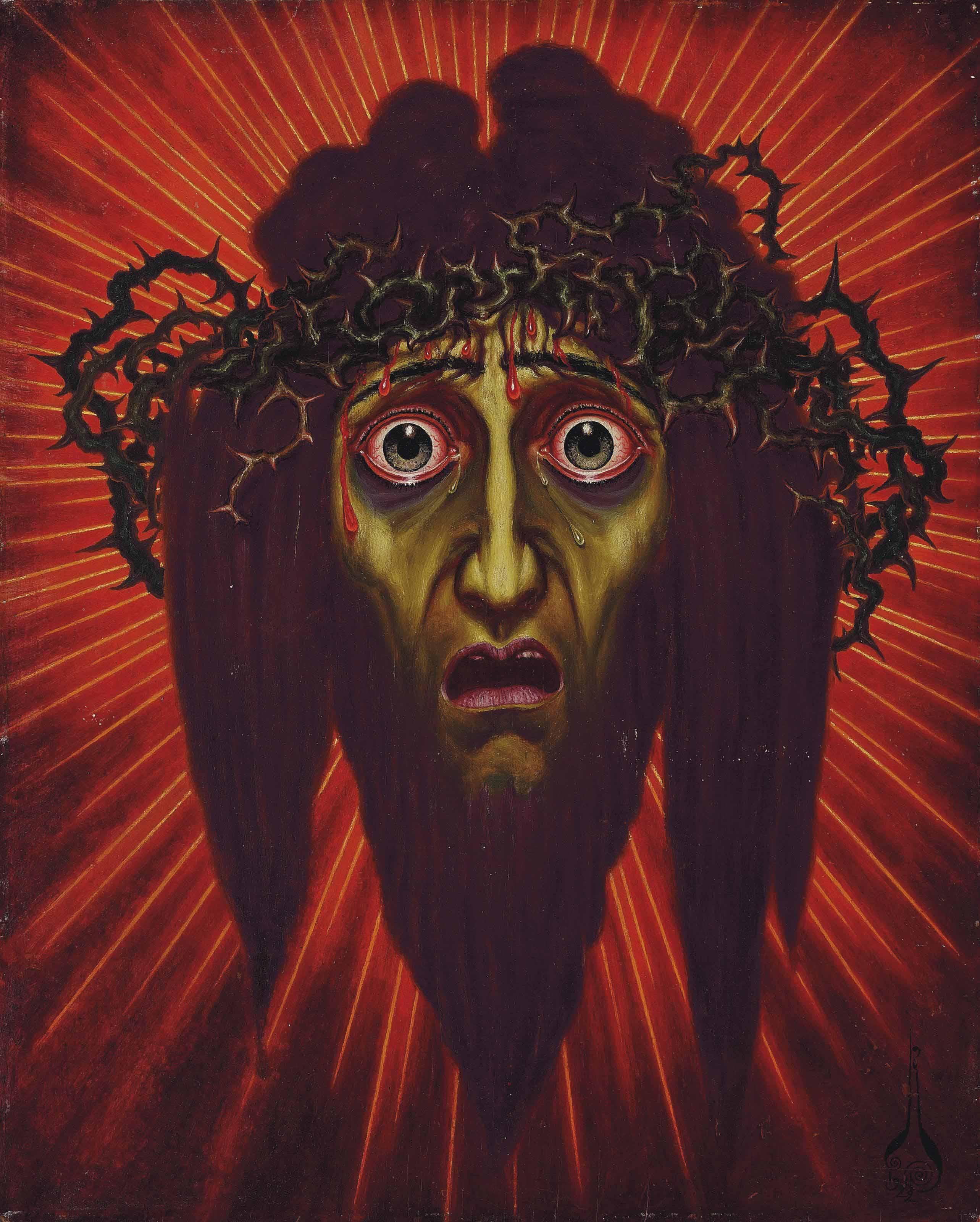 Nicolas Kalmakoff - Self-Portrait: The Crown Of Thorns