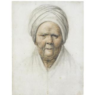Nicolas Lagneau - Head Of An Old Woman In A Turban