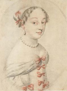 Nicolas Lagneau - Portrait de femme en buste portant une coiffe