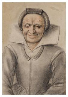 Nicolas Lagneau - Portrait of an old woman smiling