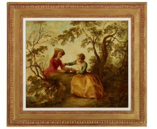 Nicolas Lancret - A Young Couple Courting Over A Bird\'S Nest (\'Le Nid D\'Oiseaux\')