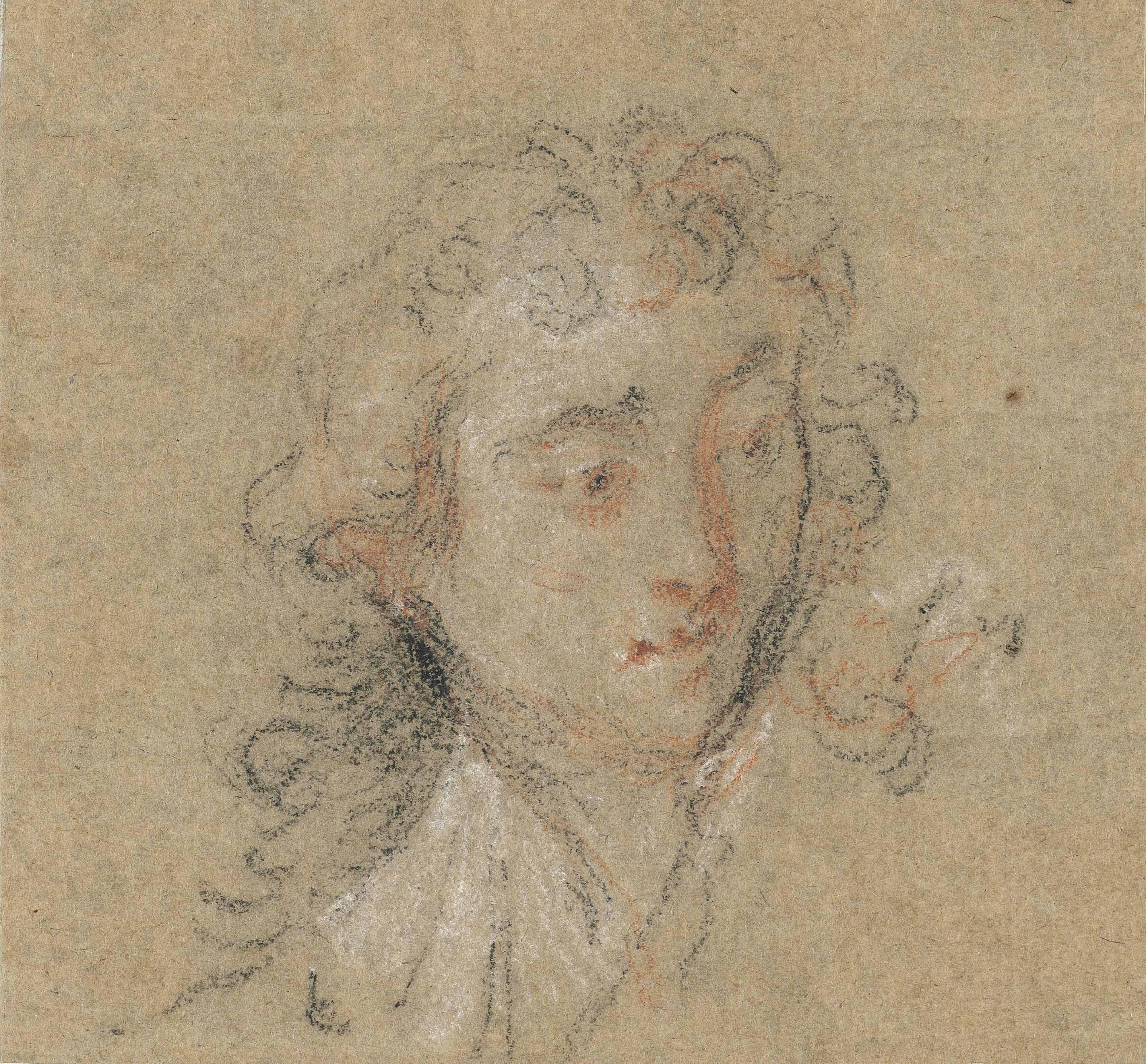Nicolas Lancret - A Young Man, Bust-Length, Looking To The Right