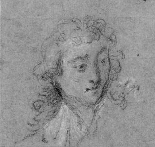 Nicolas Lancret - A Young Man, Bust-Length, Looking To The Right