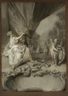 Nicolas Lancret - Allégorie De La Musique : Projet De Frontispice Pour Le \