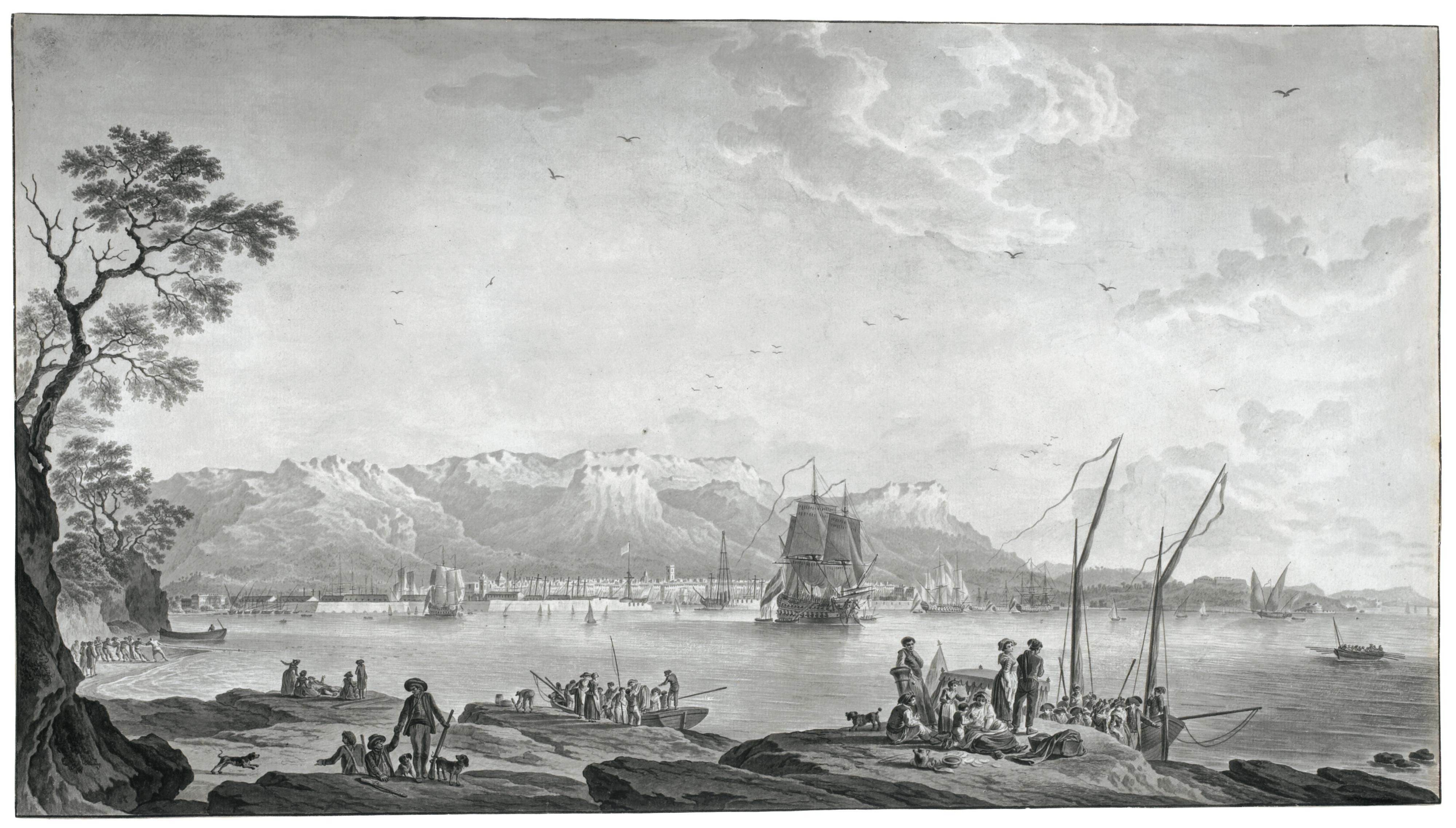 Nicolas-Marie Ozanne - View Of Antibes