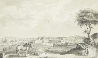 Nicolas-Marie Ozanne - Vue du Château de Brest, Un Cheval Au Premier Plan
