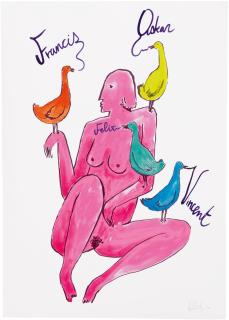 Nicolas Party - Naked Woman With Birds