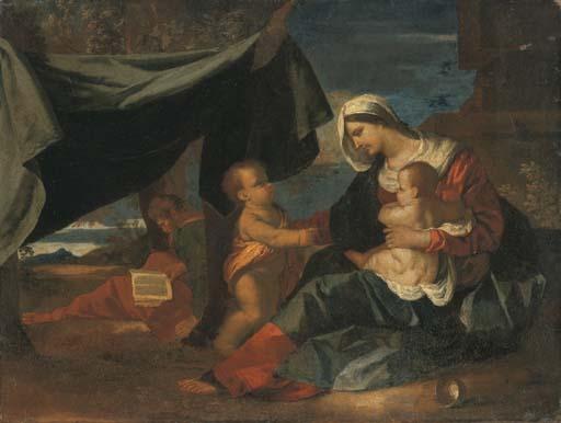 Nicolas Poussin - The Holy Family with Saint John the Baptist
