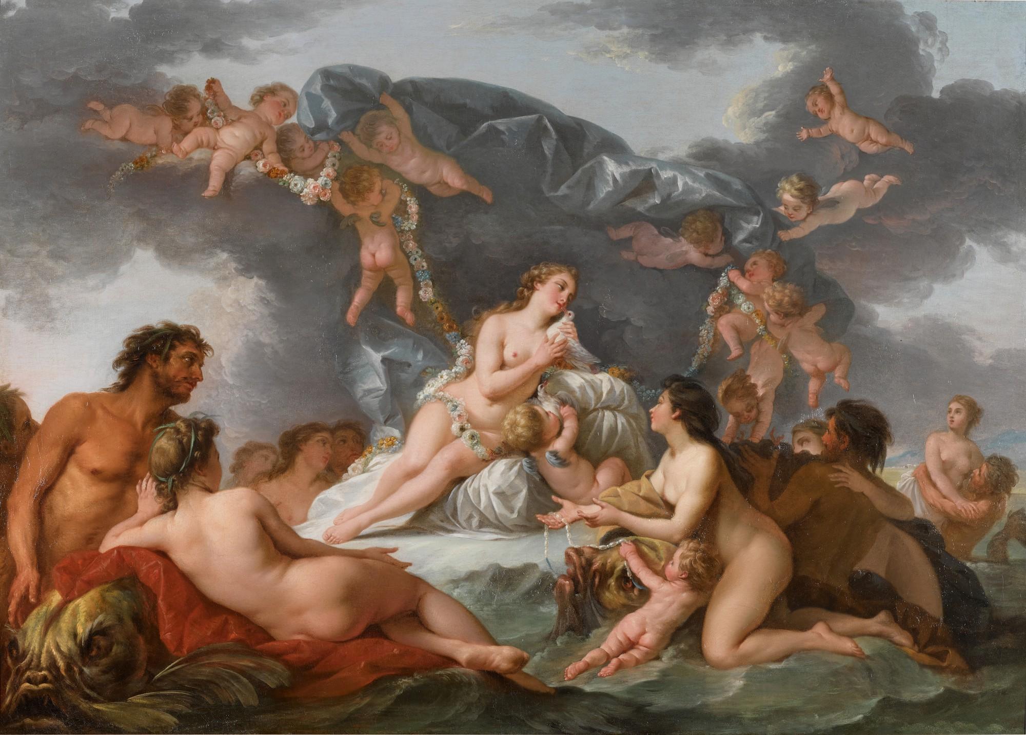 Nicolas-René Jollain - Venus, With Sea Nymphs And Tritons