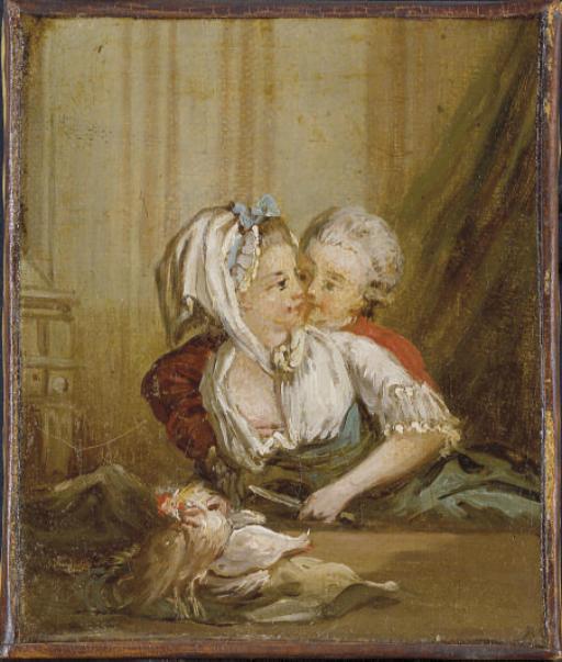 Nicolas-Renée Jollain - A Discreet Moment; And A Companion Painting