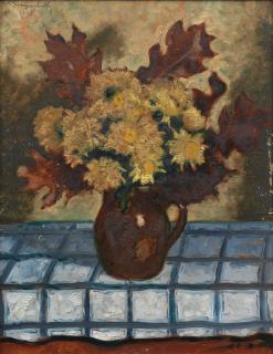Nicolas Sinezouboff - Still life with autumn flowers