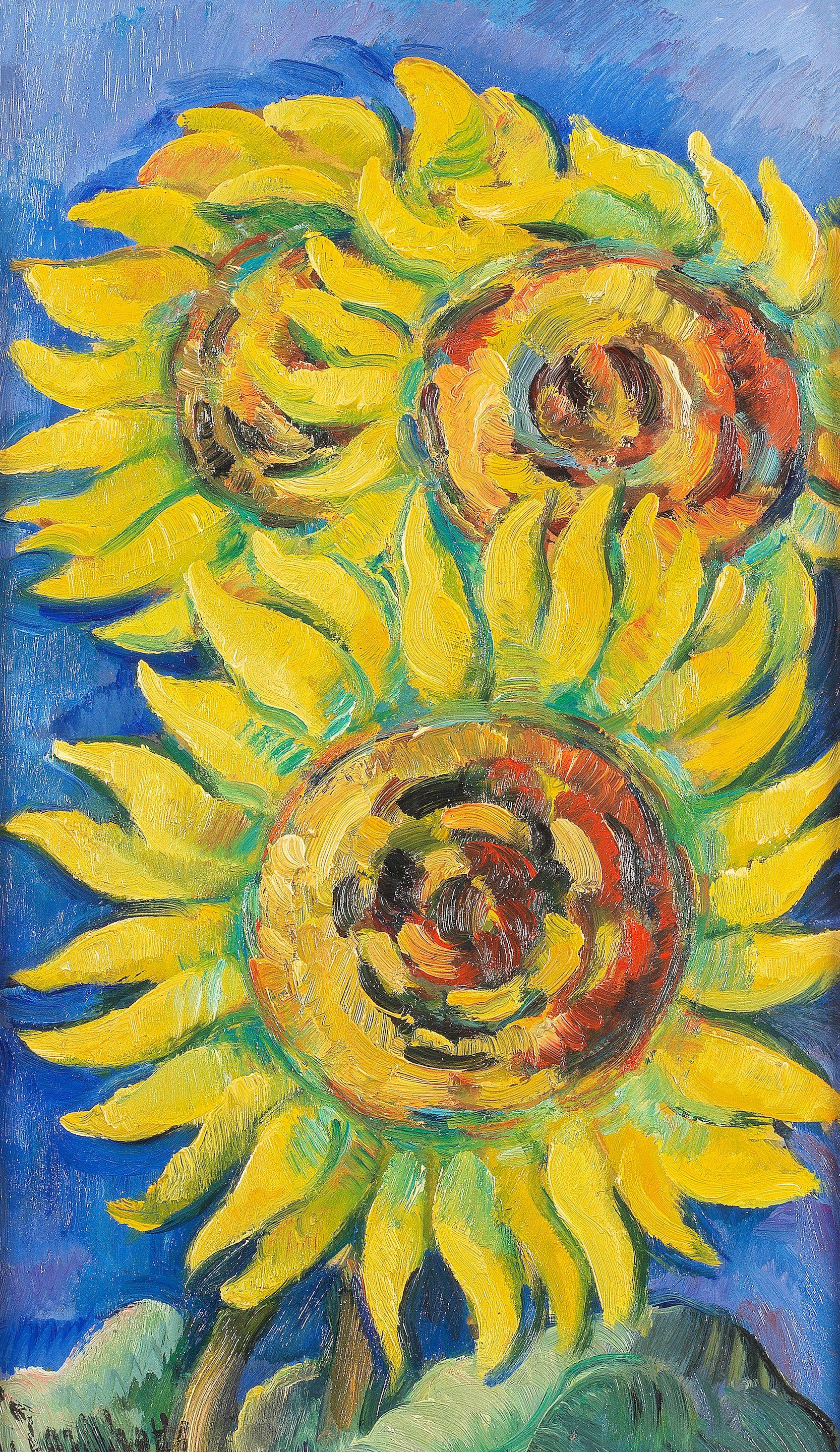 Nicolas Tarkhoff - Three sunflowers