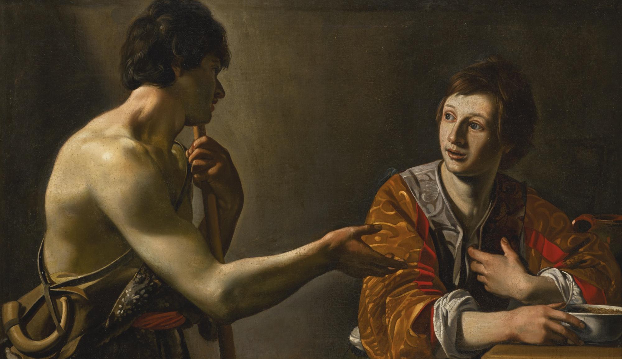 Nicolas Tournier - Esau Selling His Birthright To Jacob For A Pottage Of Lentils